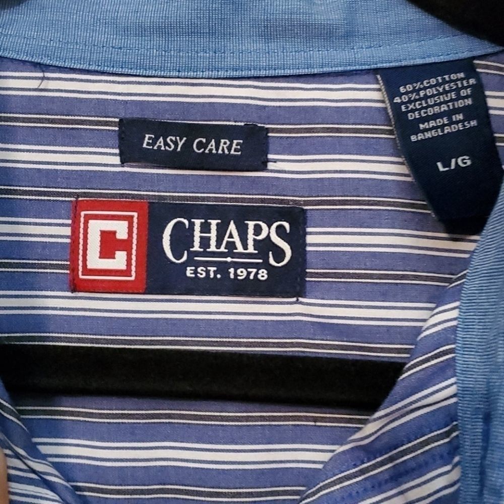 Chaps Long Sleeve Button Down - Size L - image 3